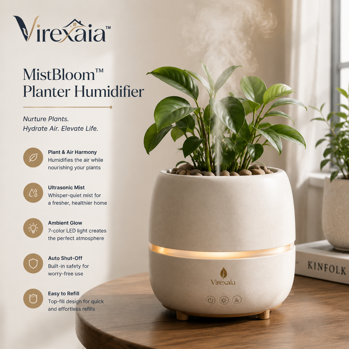 Virexaia™ MistBloom Plantar Humidifier